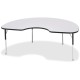 Jonti-Craft Berries Adult Height Prism Color Edge Kidney Table - For - Table TopBlack Kidney-shaped, Laminated Top - Four Leg Ba