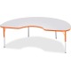 Jonti-Craft Berries Elementary Height Color Edge Kidney Table - For - Table TopLaminated Kidney-shaped, Orange Top - Four Leg Ba