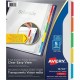 Avery Clear Easy View Durable Plastic Dividers 5 tabs, 1 set - 5 x Divider(s) - 5 - 5 Tab(s)/Set - 8.5" Divider Width x 11" Divi
