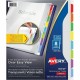 Avery Clear Easy View Durable Plastic Dividers 8 tabs, 1 set - 8 x Divider(s) - 8 - 8 Tab(s)/Set - 8.5" Divider Width x 11" Divi