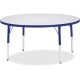 Jonti-Craft Berries Elementary Height Color Edge Round Table - For - Table TopBlue Round Top - Four Leg Base - 4 Legs - Height A