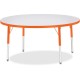 Jonti-Craft Berries Elementary Height Color Edge Round Table - For - Table TopOrange Round Top - Four Leg Base - 4 Legs - Height