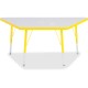 Jonti-Craft Berries Elementary Height Prism Edge Trapezoid Table - For - Table TopLaminated Trapezoid, Yellow Top - Four Leg Bas
