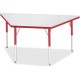 Jonti-Craft Berries Adult Height Gray Laminate Trapezoid Table - For - Table TopGray Trapezoid, Laminated Top - Four Leg Base - 