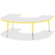 Jonti-Craft Berries Prism Horseshoe Student Table - For - Table TopLaminated Horseshoe-shaped, Yellow Top - Four Leg Base - 4 Le