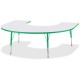 Jonti-Craft Berries Prism Horseshoe Student Table - For - Table TopGreen Horseshoe-shaped, Laminated Top - Four Leg Base - 4 Leg