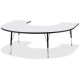 Jonti-Craft Berries Prism Horseshoe Student Table - For - Table TopBlack Horseshoe-shaped, Laminated Top - Four Leg Base - 4 Leg