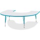 Jonti-Craft Berries Elementary Height Prism Edge Horseshoe Table - For - Table TopLaminated Horseshoe-shaped, Teal Top - Four Le