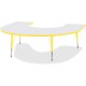 Jonti-Craft Berries Elementary Height Prism Edge Horseshoe Table - For - Table TopLaminated Horseshoe-shaped, Yellow Top - Four 