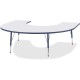 Jonti-Craft Berries Elementary Height Prism Edge Horseshoe Table - For - Table TopLaminated Horseshoe-shaped, Navy Top - Four Le