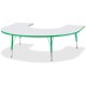 Jonti-Craft Berries Elementary Height Prism Edge Horseshoe Table - For - Table TopGreen Horseshoe-shaped, Laminated Top - Four L