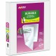 Avery Durable View Binder 1½" , Slant D Rings, White - 1 1/2" Binder Capacity - Letter - 8 1/2" x 11" Sheet Size - 375 Sheet Cap