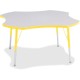 Jonti-Craft Berries Prism Four-Leaf Student Table - For - Table TopLaminated, Yellow Top - Four Leg Base - 4 Legs - Height Adjus