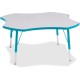 Jonti-Craft Berries Elementary Height Prism Four-Leaf Table - For - Table TopLaminated, Teal Top - Four Leg Base - 4 Legs - Heig