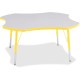 Jonti-Craft Berries Elementary Height Prism Four-Leaf Table - For - Table TopLaminated, Yellow Top - Four Leg Base - 4 Legs - He