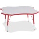 Jonti-Craft Berries Elementary Height Prism Four-Leaf Table - For - Table TopLaminated, Red Top - Four Leg Base - 4 Legs - Heigh