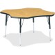 Jonti-Craft Berries Elementary Black Edge Four-leaf Table - For - Table TopBlack Oak, Laminated Top - Four Leg Base - 4 Legs - H