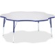 Jonti-Craft Berries Prism Six-Leaf Student Table - For - Table TopGray, Laminated Top - Four Leg Base - 4 Legs - Height Adjustab