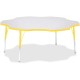 Jonti-Craft Berries Prism Six-Leaf Student Table - For - Table TopLaminated, Yellow Top - Four Leg Base - 4 Legs - Height Adjust