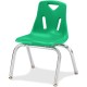 Jonti-Craft Berries Plastic Chairs with Chrome-Plated Legs - Green Polypropylene Seat - Steel Frame - Four-legged Base - Green -