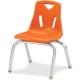 Jonti-Craft Berries Plastic Chairs with Chrome-Plated Legs - Orange Polypropylene Seat - Steel Frame - Four-legged Base - Orange