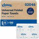 Kleenex Multi-Fold Towels - 1 Ply - 9.20" x 9.40" - White - 150 Per Pack - 1200 / Carton