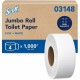 Scott High-Capacity Jumbo Roll Toilet Paper - 2 Ply - 3.50" x 1000 ft - 9" Roll Diameter - White - Fiber - 4 / Carton