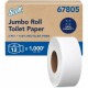 Scott 100% Recycled Fiber High-Capacity Jumbo Roll Toilet Paper - 2 Ply - 3.55" x 1000 ft - White - Fiber - 12 / Carton