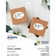 Avery Matte White Sure Feed Labels - 1 1/2" Height x 2 1/2" Width - Permanent Adhesive - Oval - Laser, Inkjet - White - Paper - 