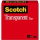 Scotch Transparent Tape - 1/2"W - 36 yd Length x 0.50" Width - 1" Core - Moisture Resistant, Stain Resistant, Long Lasting - For