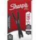 Sharpie S-Gel Pens - Medium Pen Point - 0.7 mm Pen Point Size - Black Gel-based Ink - Matte Black Metal Barrel - 12 / Dozen