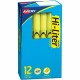 Avery Pen-Style Fluorescent Highlighters - Chisel Marker Point Style - Fluorescent Yellow - Yellow Barrel - 1 Dozen