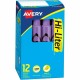 Avery Desk Style HI-LITER, Fluorescent Purple - Chisel Marker Point Style - Fluorescent Purple - Purple Barrel