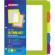 Avery Big Tab UltraLast Plastic Dividers for Laser and Inkjet Printers, 5 tabs - 5 x Divider(s) - 5 Write-on Tab(s) - 5 - 5 Tab(