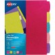 Avery Big Tab Reversible Fashion Dividers - 120 x Divider(s) - 120 Write-on Tab(s) - 5 - 5 Tab(s)/Set - 8.5" Divider Width x 11"