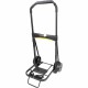 Kantek Ultra-Lite Folding Cart - Telescopic Handle - 200 lb Capacity - Steel, Aluminum - Black - 1 Each