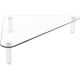 Kantek Glass Top Corner Monitor Riser - 40 lb Load Capacity - 3.3" Height x 19.7" Width - Clear