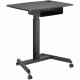 Kantek Adjustable Height Mobile Sit Stand Desk - Adjustable Height - 22" Table Top Length x 31.50" Table Top Width - 49" HeightA
