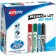 Avery Desk & Pen-Style Dry Erase Markers - Chisel Marker Point Style - Black, Blue, Green, Red - Assorted Barrel - 24 / Box