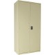 Lorell Fortress Series Janitorial Cabinet - 36" x 18" x 72" - 4 x Shelf(ves) - Hinged Door(s) - Locking System, Welded, Sturdy, 