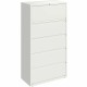 Lorell Fortress Series Lateral File w/Roll-out Posting Shelf - 36" x 18.6" x 67.6" - 5 x Drawer(s) for File - Letter, Legal, A4 