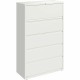 Lorell Fortress Series Lateral File w/Roll-out Posting Shelf - 42" x 18.6" x 67.6" - 5 x Drawer(s) for File - Letter, Legal, A4 
