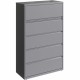 Lorell Fortress Series Lateral File w/Roll-out Posting Shelf - 42" x 18.6" x 67.6" - 2 x Drawer(s) for File - Letter, Legal, A4 
