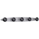 Alba Wall Hook Panel - 5 Hooks - for Garment - Steel - Gray - 1 Each