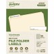 Avery EcoFriendly File Folder Label - 21/32" Width - Permanent Adhesive - Rectangle - Laser, Inkjet - Matte - White - Paper - 30