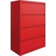 Lorell Fortress Series Lateral File - 36" x 18.8" x 52.5" - 4 x Drawer(s) for File - Letter, Legal, A4 - Lateral - Hanging Rail,