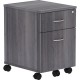 Lorell Relevance Series 2-Drawer File Cabinet - 15.8" x 19.9"22.9" - 2 x File, Box Drawer(s) - Finish: Weathered Charcoal, Lamin