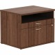 Lorell Relevance Series 2-Drawer File Cabinet Credenza w/Open Shelf - 29.5" x 22"23.1" - 2 x File, Storage Drawer(s) - Finish: W