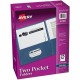 Avery Letter Pocket Folder - 8 1/2" x 11" - 40 Sheet Capacity - 2 Internal Pocket(s) - Embossed Paper - Dark Blue - 125 / Carton