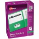 Avery Letter Pocket Folder - 8 1/2" x 11" - 40 Sheet Capacity - 2 Internal Pocket(s) - Embossed Paper - Green - 125 / Carton